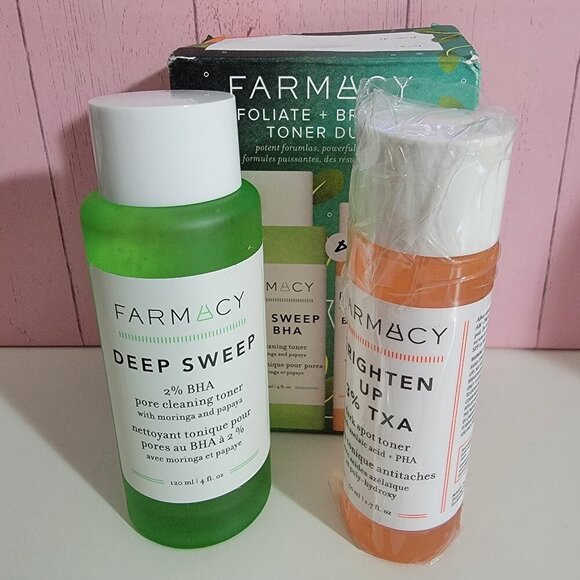 Farmacy Exfoliate and Brighten Duo Deep Sweep Brighterner Full Size Retail $49 - Picture 2 of 16